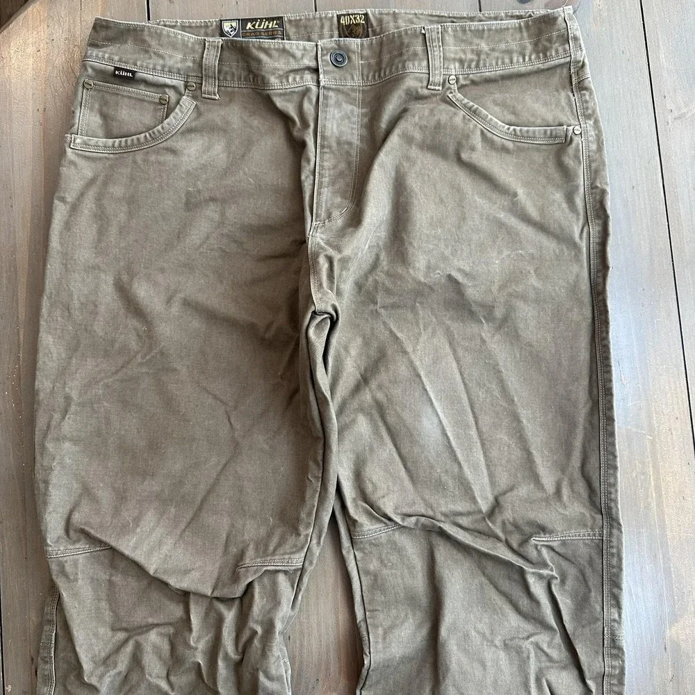 Kuhl Pants Mens 40x32 Brown Rydr Crag‎ Series Outdoor Work Articulated Knees